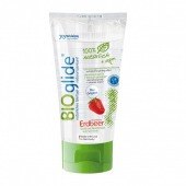 Гель-смазка на водной основе с ароматом клубники BioGlide - 80 мл. - Joy Division - купить с доставкой в Новошахтинске