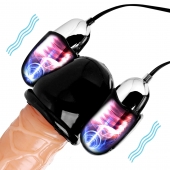 Черная стимулирующая насадка для головки полового члена Multi Speed Vibrating Penis Head Teaser - XR Brands - в Новошахтинске купить с доставкой