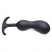 Черный массажер простаты с утяжелителями Premium Silicone Weighted Prostate Plug Large - 18,8 см. - XR Brands - в Новошахтинске купить с доставкой