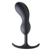 Черный массажер простаты с утяжелителями Premium Silicone Weighted Prostate Plug Large - 18,8 см. - XR Brands - в Новошахтинске купить с доставкой