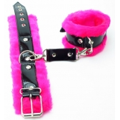 Оковы на ноги с розовым мехом BDSM Light - БДСМ Арсенал - купить с доставкой в Новошахтинске