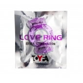 Фиолетовое виброкольцо с двумя вибропульками - Toyfa Basic - в Новошахтинске купить с доставкой