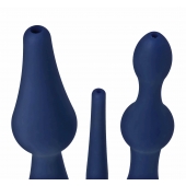 Набор из 3 универсальных насадок для анального душа Universal 3 Piece Silicone Enema Attachment Set - XR Brands - купить с доставкой в Новошахтинске