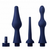 Набор из 3 универсальных насадок для анального душа Universal 3 Piece Silicone Enema Attachment Set - XR Brands - купить с доставкой в Новошахтинске