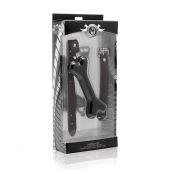 Черный кляп в форме косточки Hound Adjustable Dog Bone Gag - XR Brands - купить с доставкой в Новошахтинске