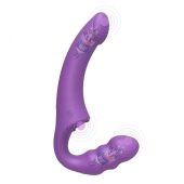 Фиолетовый безремневой страпон Straples Strap-On Dildo - Erokay - купить с доставкой в Новошахтинске