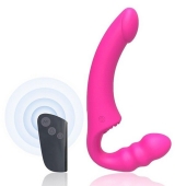 Розовый безремневой страпон Straples Strap-On Dildo - Erokay - купить с доставкой в Новошахтинске