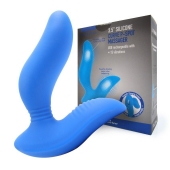 Синий вибромассажер простаты 3,5’’ Curve P-spot Massager - 12 см. - Erokay - в Новошахтинске купить с доставкой
