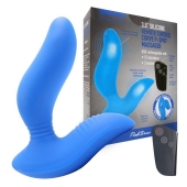 Синий вибромассажер простаты 3,5’’ Remote Control Curve P-spot Massager - 12 см. - Erokay - в Новошахтинске купить с доставкой