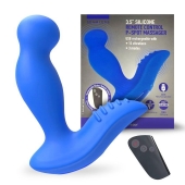 Синий вибромассажер простаты 3,5’’ Remote Control P-spot Massager - 12,5 см. - Erokay - в Новошахтинске купить с доставкой