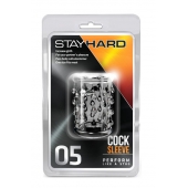Прозрачная насадка с капельками STAY HARD COCK SLEEVE 05 CLEAR - Blush Novelties - в Новошахтинске купить с доставкой
