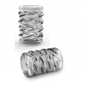 Прозрачная насадка с объёмными чёрточками STAY HARD COCK SLEEVE 06 CLEAR - Blush Novelties - в Новошахтинске купить с доставкой