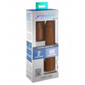 Коричневая насадка на член 2  Silicone X-tension - 20,3 см. - Pipedream - в Новошахтинске купить с доставкой