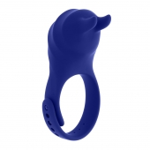 Синее эрекционное виброкольцо с клиторальной подушечкой и пультом ДУ Adjustable Fun Ring - Zero Tolerance - в Новошахтинске купить с доставкой