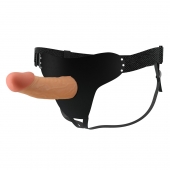 Телесный полый мужской страпон Stark - 17,5 см. - Baile - купить с доставкой в Новошахтинске