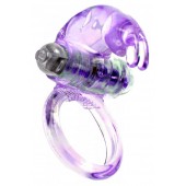 Сиреневое эрекционное виброкольцо с клиторальным зайчиком - Boys of Toys - в Новошахтинске купить с доставкой