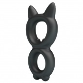Черное двойное эрекционное кольцо Toran - Baile - в Новошахтинске купить с доставкой