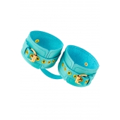 Голубые однослойные кожаные оковы - Pecado - купить с доставкой в Новошахтинске