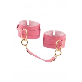 Розовые однослойные кожаные оковы - Pecado - купить с доставкой в Новошахтинске