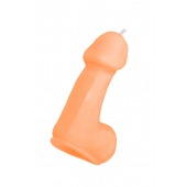 Оранжевая свеча в форме пениса - 47 гр. - Pecado - купить с доставкой в Новошахтинске