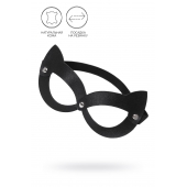 Черная открытая маска с ушками кошки - Pecado - купить с доставкой в Новошахтинске