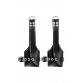 Черные подвесы с белой строчкой - Pecado - купить с доставкой в Новошахтинске