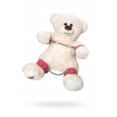 Бондажный набор: белый мишка с розовыми оковами и наручниками - Pecado - купить с доставкой в Новошахтинске