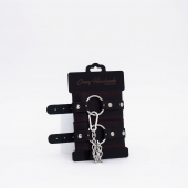 Черно-красные кожаные оковы - Crazy Handmade - купить с доставкой в Новошахтинске