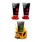 Набор из 3 съедобных лубрикантов JUJU (клубника, малина, тропические фрукты) - JuJu - купить с доставкой в Новошахтинске