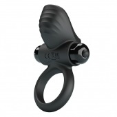Черное эрекционное кольцо с вибрацией Adrien - Baile - в Новошахтинске купить с доставкой
