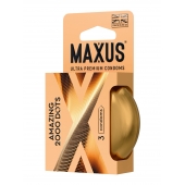 Точечные презервативы MAXUS 2000 Amazing Dots с железным кейсом - 3 шт. - Maxus - купить с доставкой в Новошахтинске