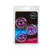 Набор из 3 лиловых эрекционных колец различной формы - Erowoman-Eroman - в Новошахтинске купить с доставкой