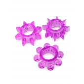 Набор из 3 лиловых эрекционных колец различной формы - Erowoman-Eroman - в Новошахтинске купить с доставкой