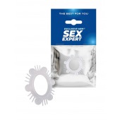 Эластичное эрекционное кольцо с шипиками и шариками - Sex Expert - в Новошахтинске купить с доставкой