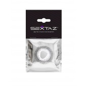 Эластичное эрекционное кольцо с длинными черными «ресничками» - Sextaz - в Новошахтинске купить с доставкой