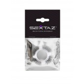 Эластичное кольцо с «ресничками» и 4 шариками - Sextaz - в Новошахтинске купить с доставкой