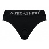 Черные трусики для насадок Heroine Lingerie Harness - size XL - Strap-on-me - купить с доставкой в Новошахтинске