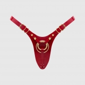 Красный пояс для фиксации насадок Strap-On-Me Leatherette Harness Fabulous - Strap-on-me - купить с доставкой в Новошахтинске