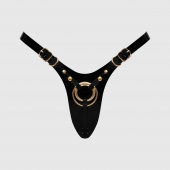 Черный пояс для фиксации насадок Strap-On-Me Leatherette Harness Fabulous - Strap-on-me - купить с доставкой в Новошахтинске