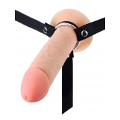 Мужской полый страпон на регулируемых ремешках - 22 см. - Sex Expert - купить с доставкой в Новошахтинске