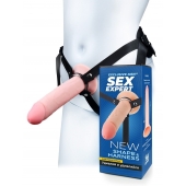 Мужской полый страпон на регулируемых ремешках - 22 см. - Sex Expert - купить с доставкой в Новошахтинске