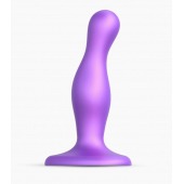 Фиолетовая насадка Strap-On-Me Dildo Plug Curvy size S - Strap-on-me - купить с доставкой в Новошахтинске
