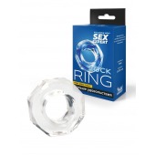 Прозрачное эрекционное кольцо в форме гайки - Sex Expert - в Новошахтинске купить с доставкой
