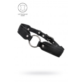 Черный кожаный чокер-ошейник со скруглёнными углами - Pecado - купить с доставкой в Новошахтинске