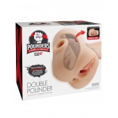 Телесный мастурбатор с вибрацией Double Pounder Vibrating Squeeze Stroker - Pipedream - в Новошахтинске купить с доставкой