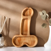 Деревянное блюдо для подачи в форме члена (25 х 16,5 х 1,7 см) - Сима-Ленд - купить с доставкой в Новошахтинске