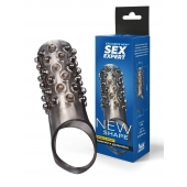 Дымчатая насадка на пенис с выпуклостями - 12 см. - Sex Expert - в Новошахтинске купить с доставкой