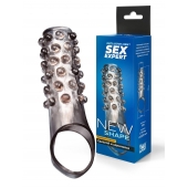 Дымчатая насадка на пенис с выпуклостями - 11 см. - Sex Expert - в Новошахтинске купить с доставкой