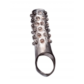 Дымчатая насадка на пенис с выпуклостями - 11 см. - Sex Expert - в Новошахтинске купить с доставкой