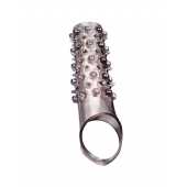 Дымчатая насадка на пенис с шипами и выпуклостями - 12 см. - Sex Expert - в Новошахтинске купить с доставкой